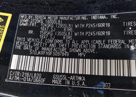 2015 Toyota Highlander Xle V6 from USA, damaged, VIN 5TDJKRFH9FS097849